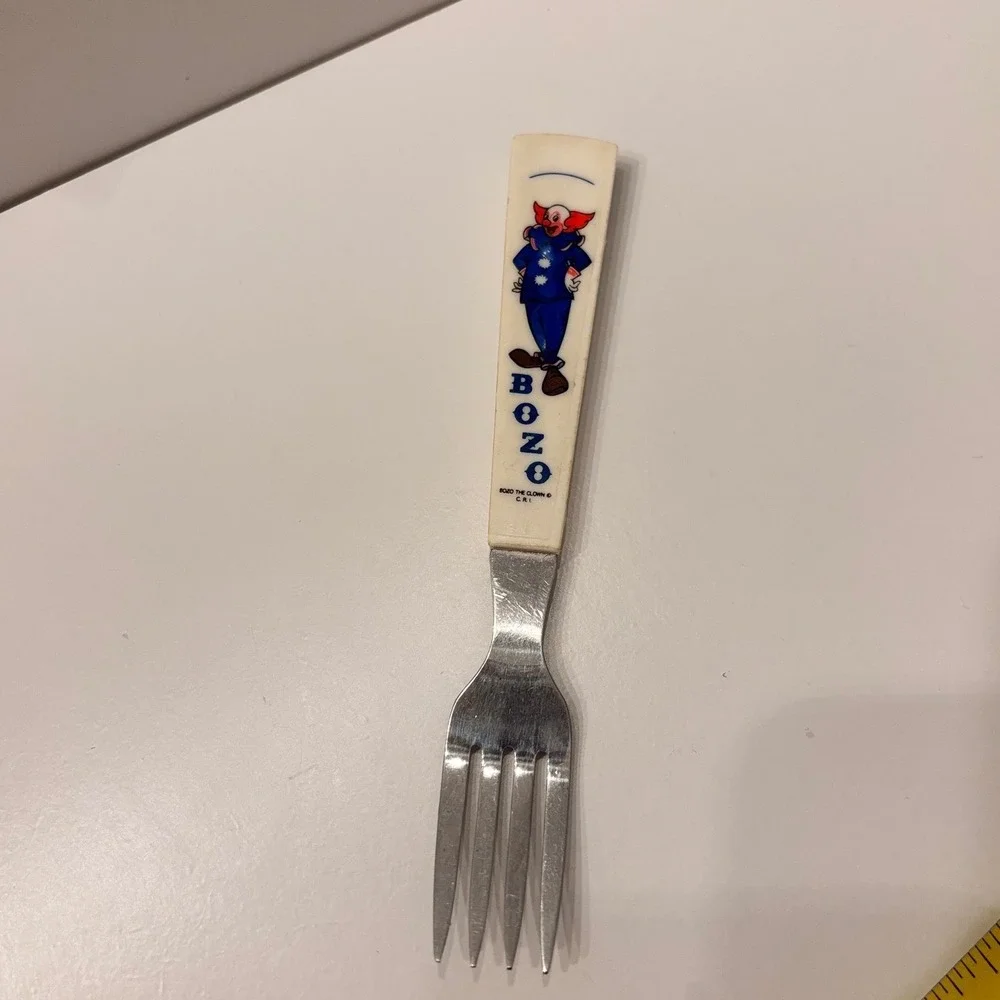 Bozo The Clown Fork Vintage Collectible 70's Vintage Utensil Child Toddler Rare